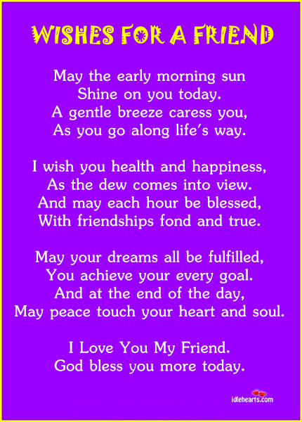 Wishes For A Friend